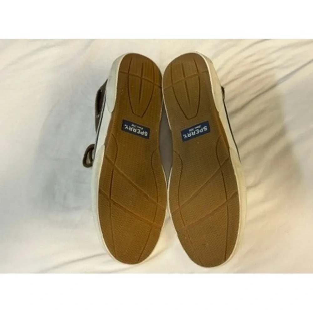 Sperry Top-Sider Mens Canvas Boat Shoes Tan Brown STS21489 Size 12